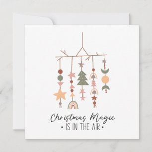 Tarjeta Festiva Festividad mágica de los Navidades Boho