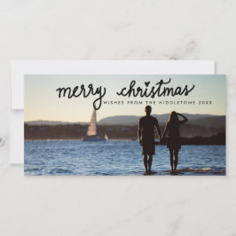 Tarjeta Festiva Festividad manuscrita navideña