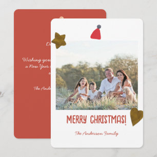 Tarjeta Festiva Festividad Mínima Navidades Estrella del Oro Festi