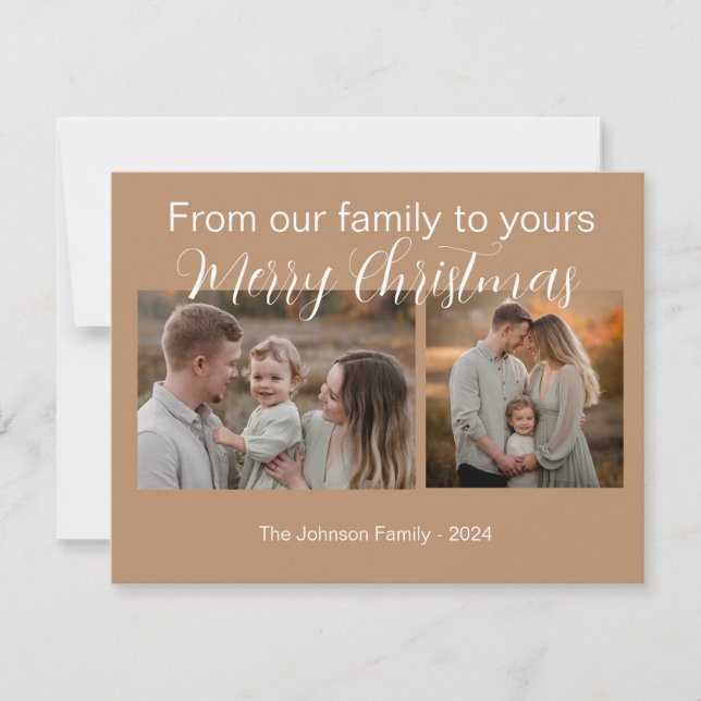 Tarjeta Festiva Festividad moderna editable con fotos Personalizad (Anverso)