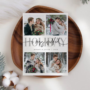 Tarjeta Festiva Festividad muy casada Nueva foto multifoto blanco