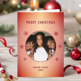 Tarjeta Festiva Festividad Navidades de fotografía de copos de nie