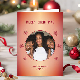 Tarjeta Festiva Festividad Navidades de fotografía de copos de nie