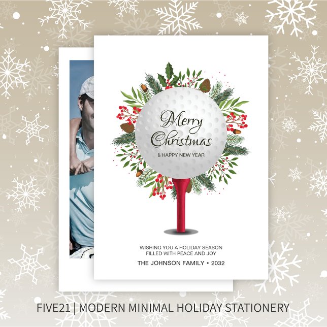 Tarjeta Festiva Festividad Navidades de Tee Shot de Golf Fotografí (Subido por el creador)