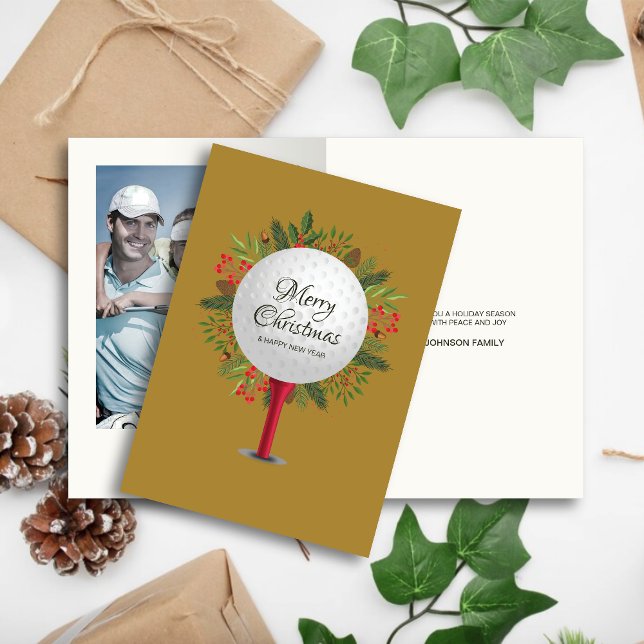 Tarjeta Festiva Festividad Navidades de Tee Shot de Golf Fotografí (Subido por el creador)