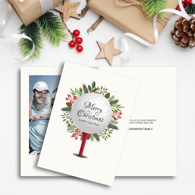 Tarjeta Festiva Festividad Navidades de Tee Shot de Golf Fotografí (Subido por el creador)