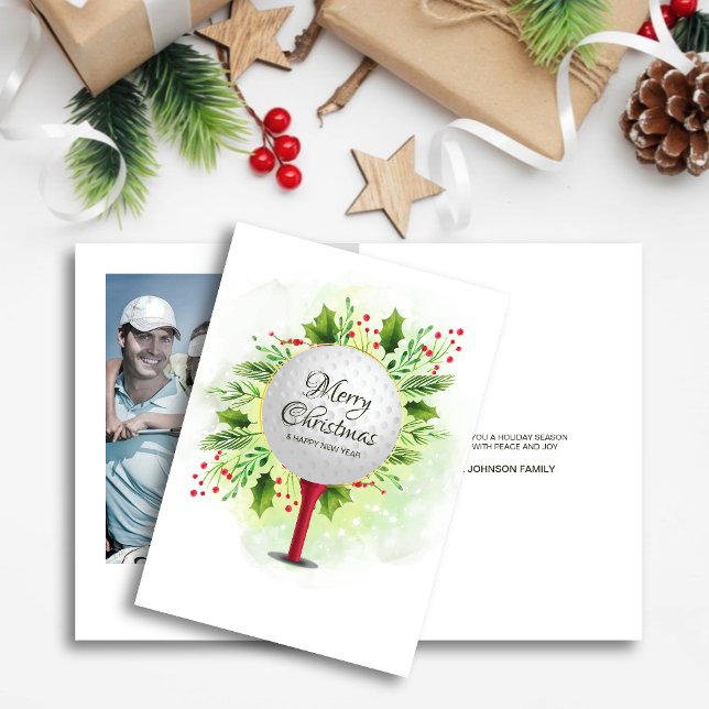 Tarjeta Festiva Festividad Navidades de Tee Shot de Golf Fotografí (Subido por el creador)