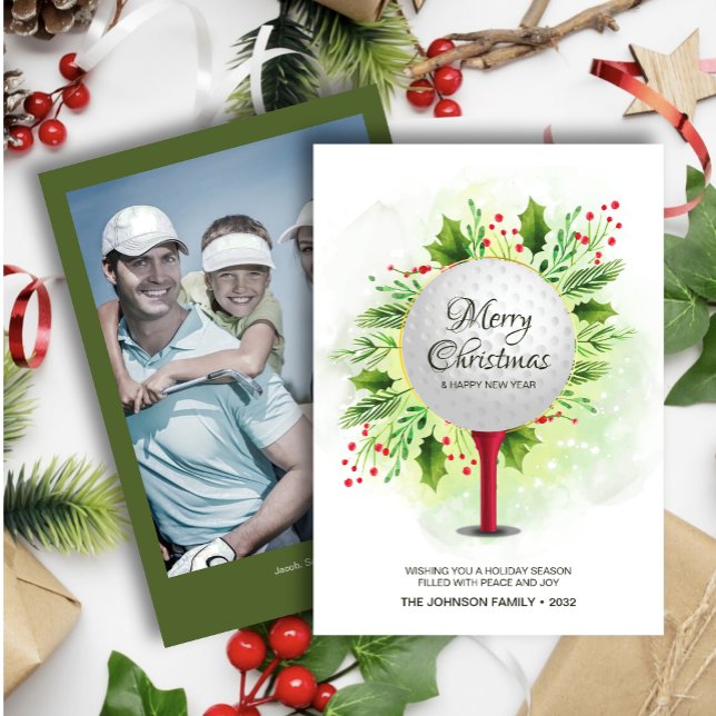 Tarjeta Festiva Festividad Navidades de Tee Shot de Golf Fotografí (Subido por el creador)