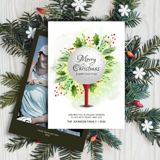 Tarjeta Festiva Festividad Navidades de Tee Shot de Golf Fotografí (Subido por el creador)