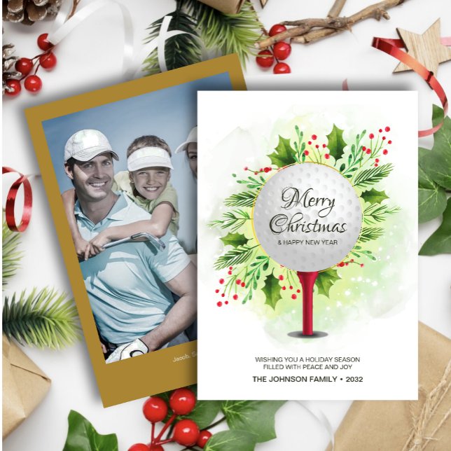 Tarjeta Festiva Festividad Navidades de Tee Shot de Golf Fotografí (Subido por el creador)