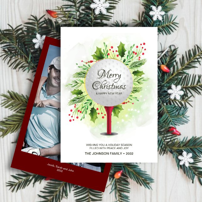 Tarjeta Festiva Festividad Navidades de Tee Shot de Golf Fotografí (Subido por el creador)