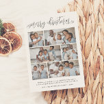 Tarjeta Festiva Festividad navideña 6 feriado de Collage de fotos<br><div class="desc">Celebra la temporada con esta moderna y elegante tarjeta multifoto de vacaciones de Cali Graphics! Este sencillo diseño presenta "feliz navidad" en elegantes letras de guiones con rápídas florecimientos en las letras primera y última. Abajo, en el medio de la tarjeta, hay un collage de fotos mostrando 6 de tus...</div>