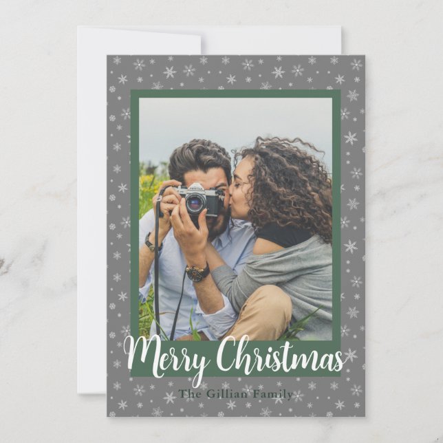 Tarjeta Festiva festividad navideña alegre (Anverso)