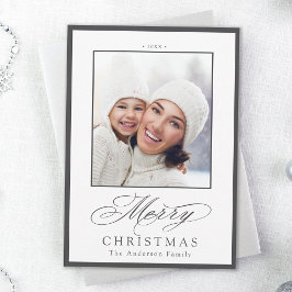 Tarjeta Festiva Festividad navideña con estilo de carbón vegetal