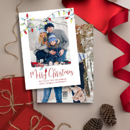 Tarjeta Festiva Festividad navideña Cute String Luces 2 Foto