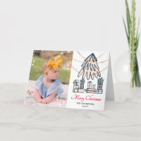 Festividad Red Script Snowflakes Bokeh Pine Tree F