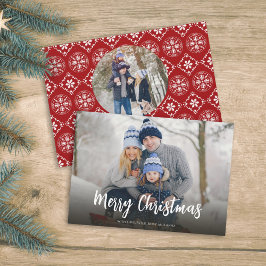 Tarjeta Festiva Festividad Sencilla de Snowflake para navidades 2