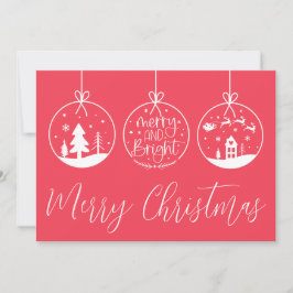 Tarjeta Festiva Festividad simple merry Navidades brillantes