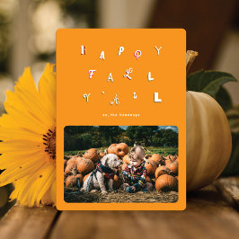 Tarjeta Festiva Festividad tipo Naranja foto feliz otoño