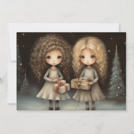 Tarjeta Festiva Festividades alegres: Un mensaje de Navidades sent