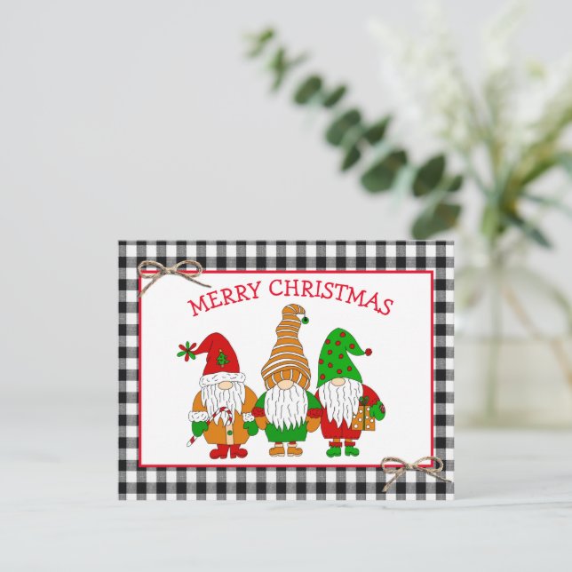 Tarjeta Festiva Festividades caprichosas Navidades personalizadas  (Anverso de pie)