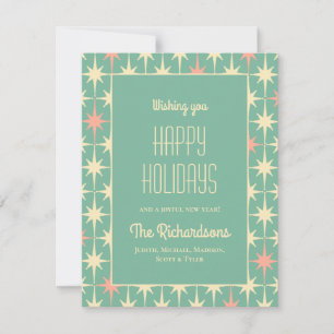 Tarjeta Festiva Festividades de la energía atómica moderna de medi