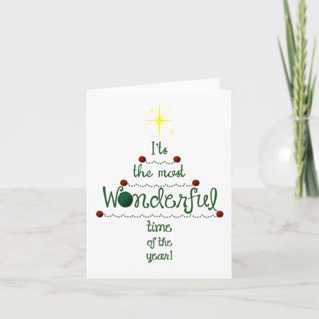 Tarjeta Festiva Festividades de la época más maravillosa del año ・ (Anverso)