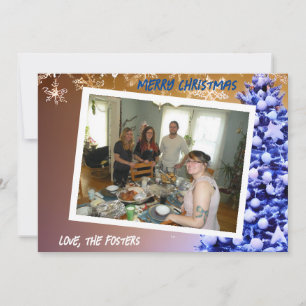 Tarjeta Festiva Festividades de la familia de los copos de nieve y