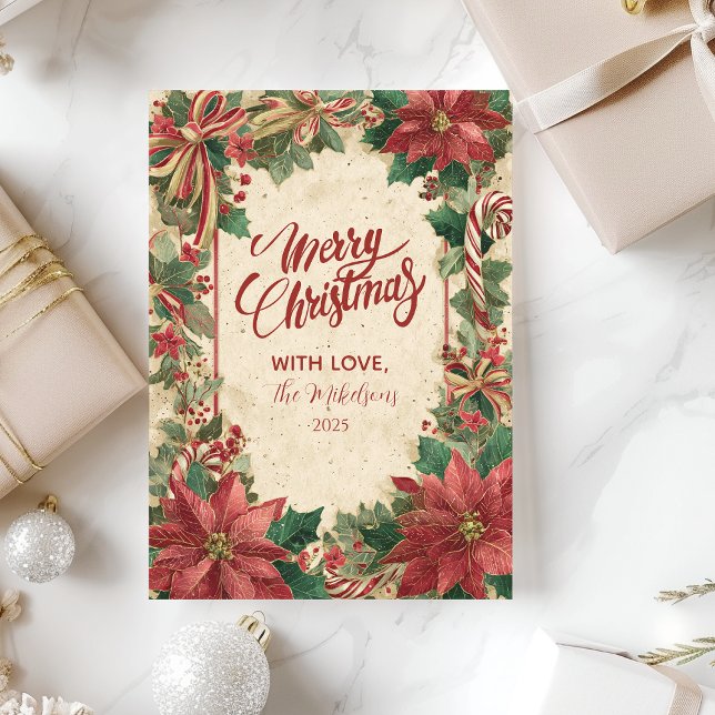 Tarjeta Festiva Festividades de los Navidades Red Bow (Subido por el creador)