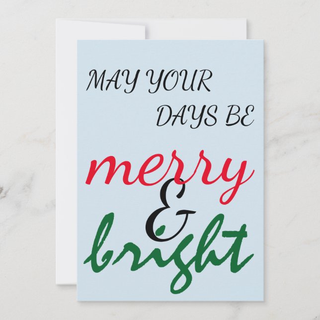 Tarjeta Festiva Festividades de navidades (Anverso)