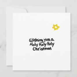 Tarjeta Festiva Festividades de Navidades blancos simples y singul