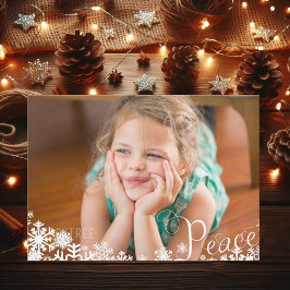 Tarjeta Festiva Festividades de Navidades de fotos de la paz con c