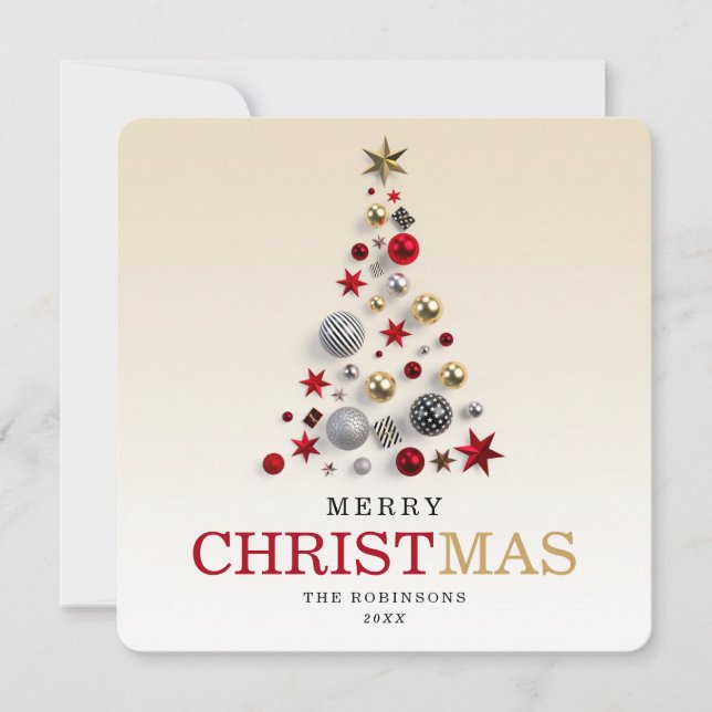 Tarjeta Festiva Festividades de navidades | Familia Corporativa Xm (Anverso)