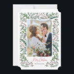 Tarjeta Festiva Festividades de navidades | Marco de árbol de pino<br><div class="desc">Diseño de cartita ©2016 Todos los derechos reservados ¡Siéntase libre de cambiar o agregar texto! ¡Espero que disfrutes de mis ilustraciones! ¡Busca también productos que coincidan en mi tienda!</div>