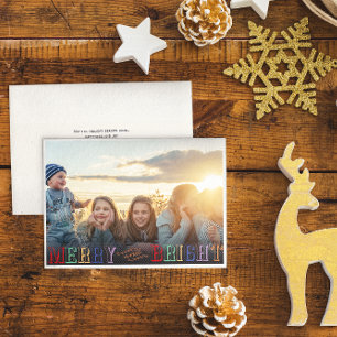 Tarjeta Festiva Festividades de Navidades merry y brillantes en va