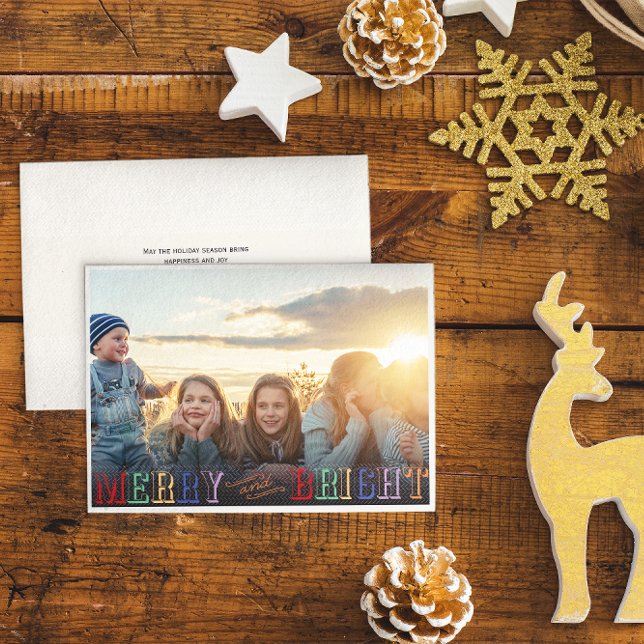 Tarjeta Festiva Festividades de Navidades merry y brillantes en va (Subido por el creador)