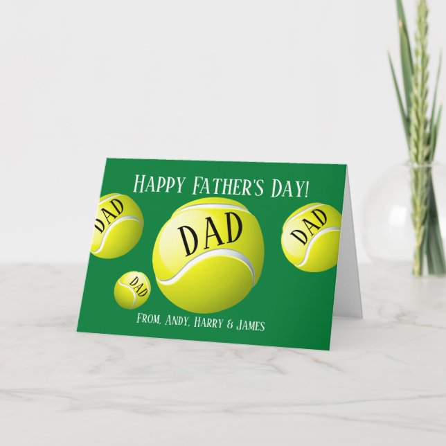 Tarjeta Festiva Festividades del Día de los Padres del Tenis Depor (Anverso)