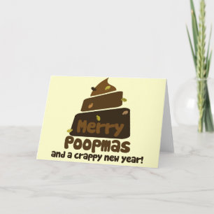 Tarjeta Festiva Festividades divertidas de Feliz Poopmas