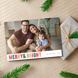 Tarjeta Festiva Festividades en familia de Navidades de fotos de m