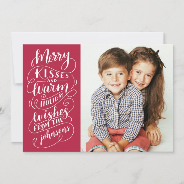 Tarjeta Festiva Festividades en los besos de moras le gustaría a l (Anverso)