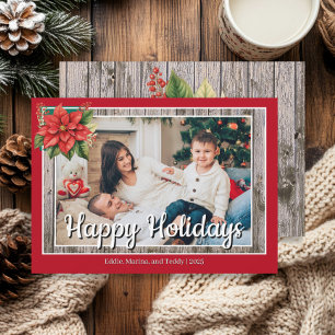 Tarjeta Festiva Festividades Felices de la Familia Roja Rusa de Ma