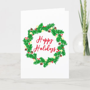 Tarjeta Festiva Festividades Felices de Wreath