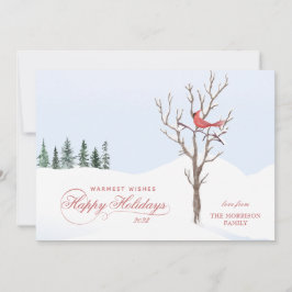 Tarjeta Festiva Festividades Felices del Cardenal Rojo