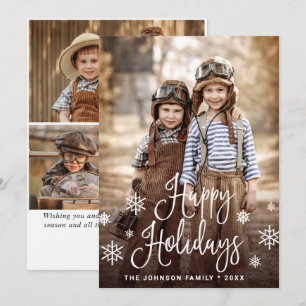Tarjeta Festiva Festividades Felices Modernas 4 Navidades de FOTOS