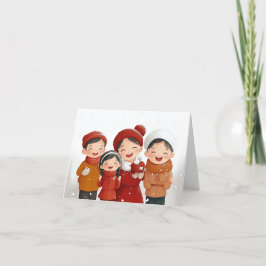 Tarjeta Festiva Festividades heladas