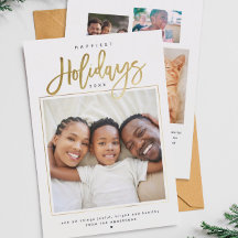 Festividades más felices Collage de fotos de oro M