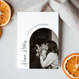 Tarjeta Festiva Festividades más felices del Arco Boho moderno Fot