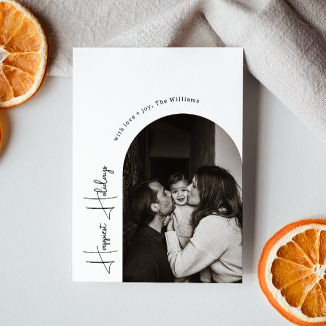 Tarjeta Festiva Festividades más felices del Arco Boho moderno Fot (Subido por el creador)