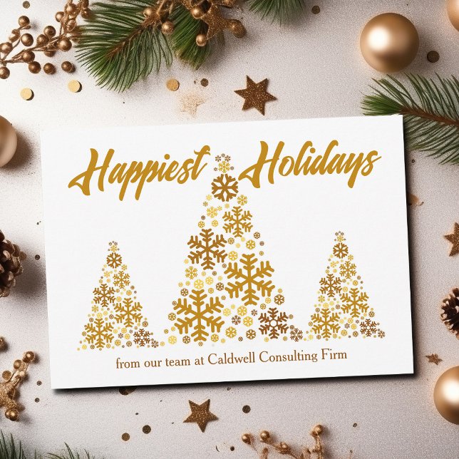 Tarjeta Festiva Festividades más felices Moda Gold Christmas Compa (Subido por el creador)