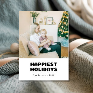 Tarjeta Festiva Festividades más felices Navidades modernos de fot